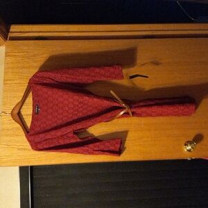 Womens sharagano stretch dress size 16 cherry wine 38 long 18 armpit to armpit